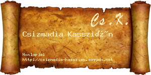 Csizmadia Kasszián névjegykártya